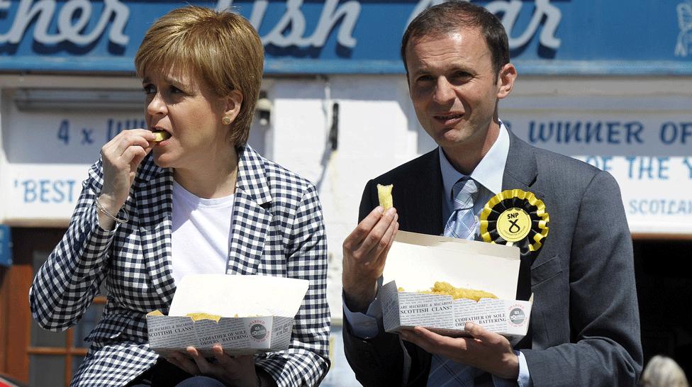 Nicola Sturgeon and Stephen Gethins