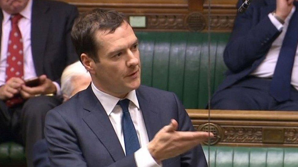 George Osborne speaking in the Commons