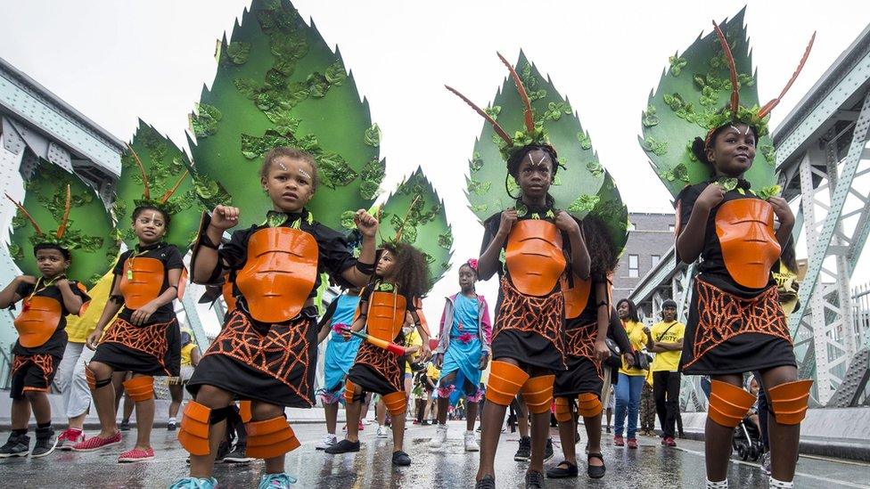 children's day parade at Notting Hill Carnival