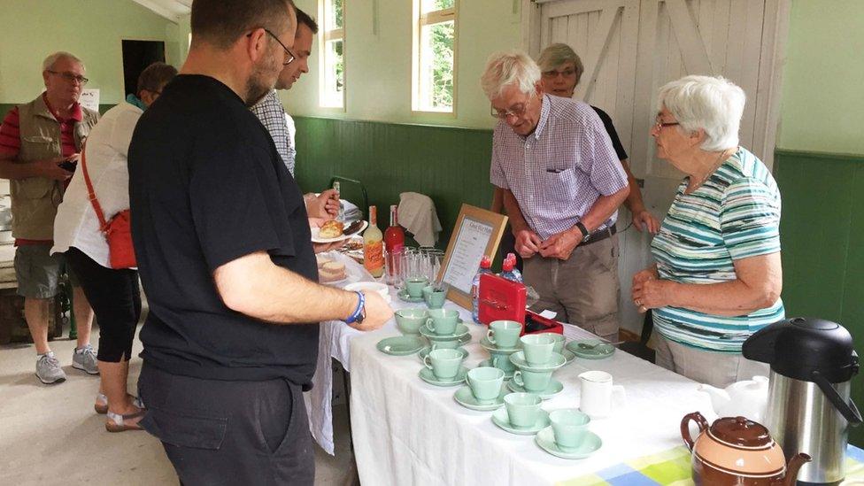 Tea and buns available at an open day