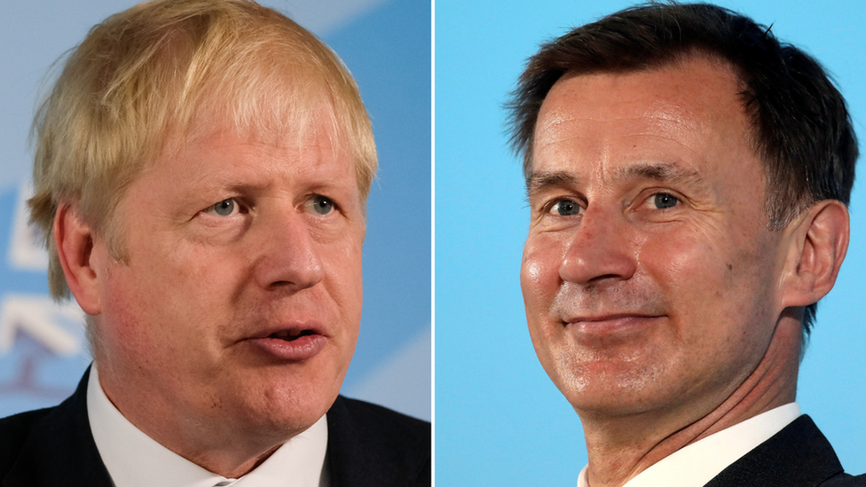 Boris Johnson and Jeremy Hunt