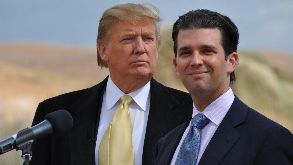 Donald Trump with his son Donald Jr