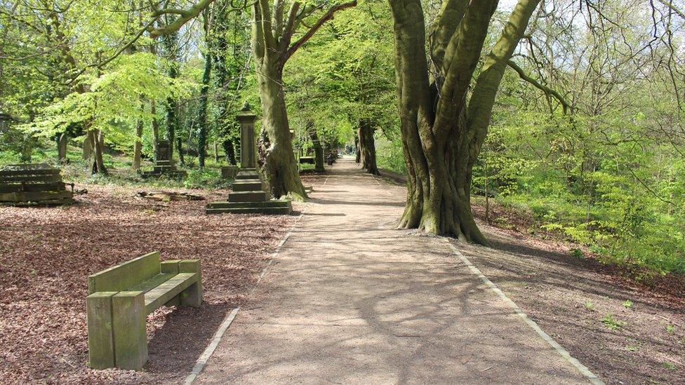 Path through Sheffield General Cemetery