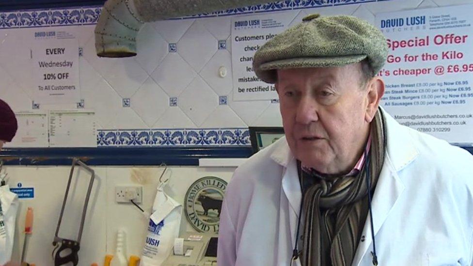 Penarth butcher David Lush talks about opening despite snow