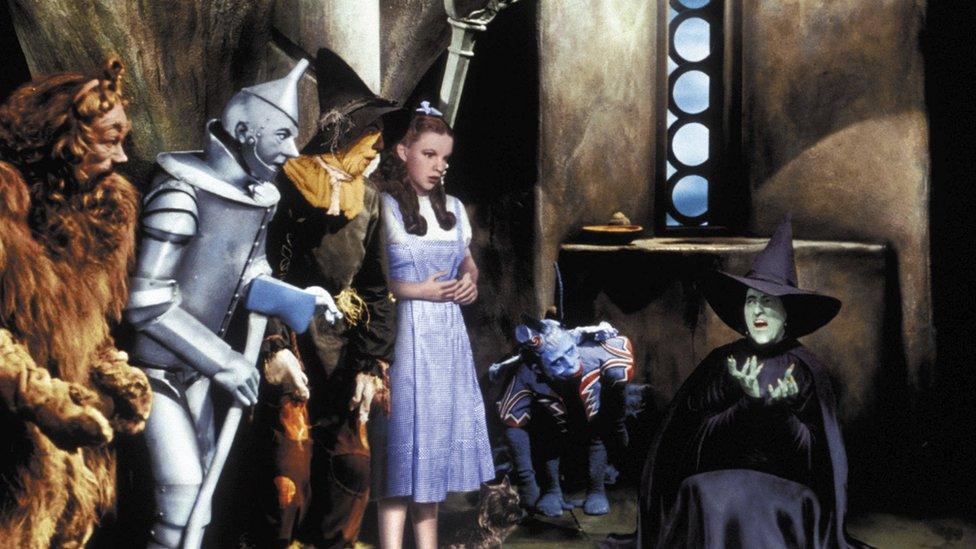 A scene of the Wicked Witch of the West melting in the classic film, the Wizard of Oz