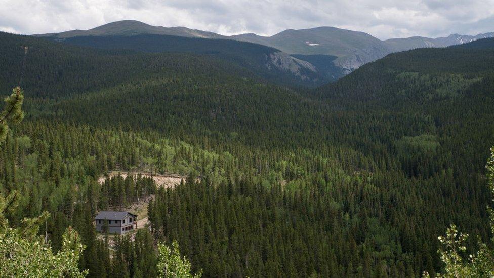 The Mt Evans area, one hour's drive west of Denver, is covered in snow at this time of year