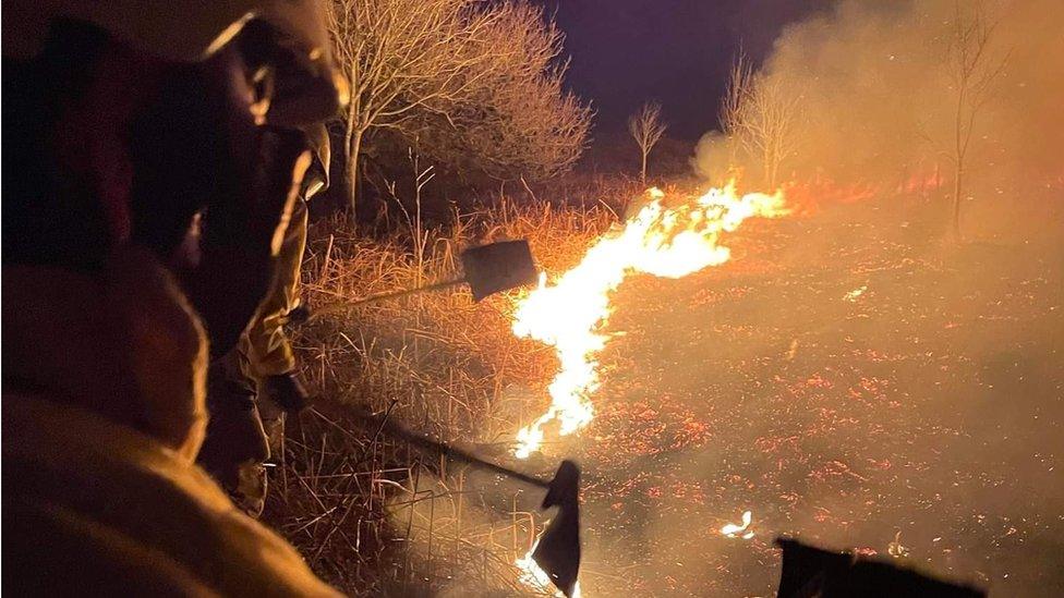 Fire on Cartmel Fell