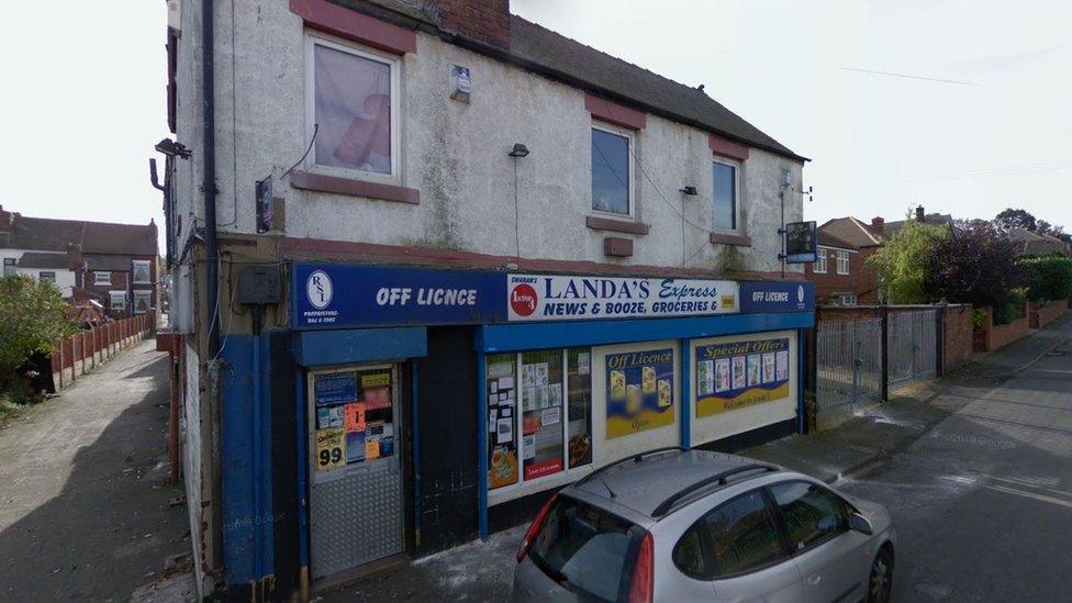 Corner shop on Hickleton Street, Denaby earlier in December