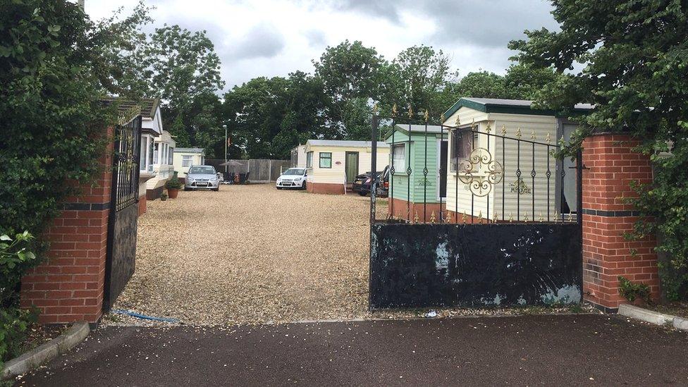 Mobile homes at Field View Park, in Enderby, Leicestershire