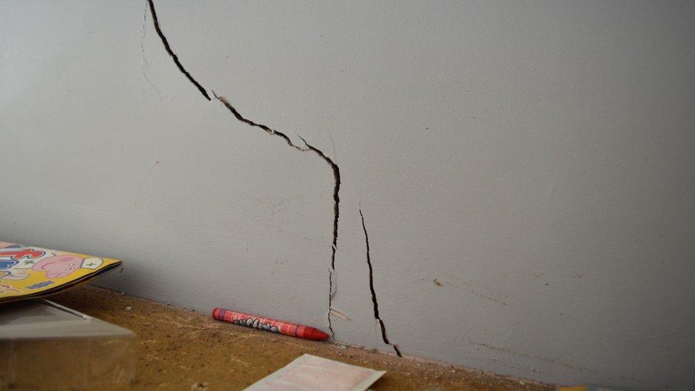 Residents have reported cracks in the walls and sewage coming up through their pipes