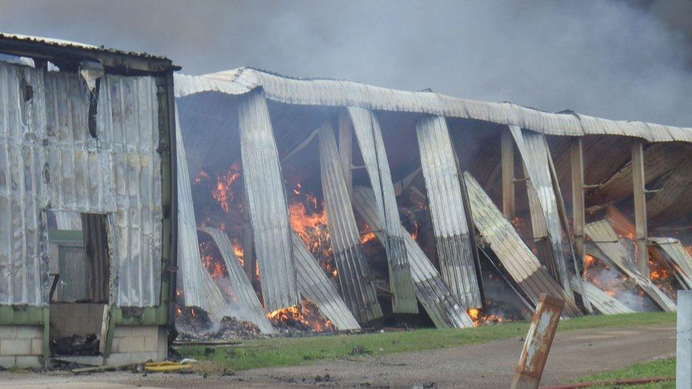 A fire near Walesby