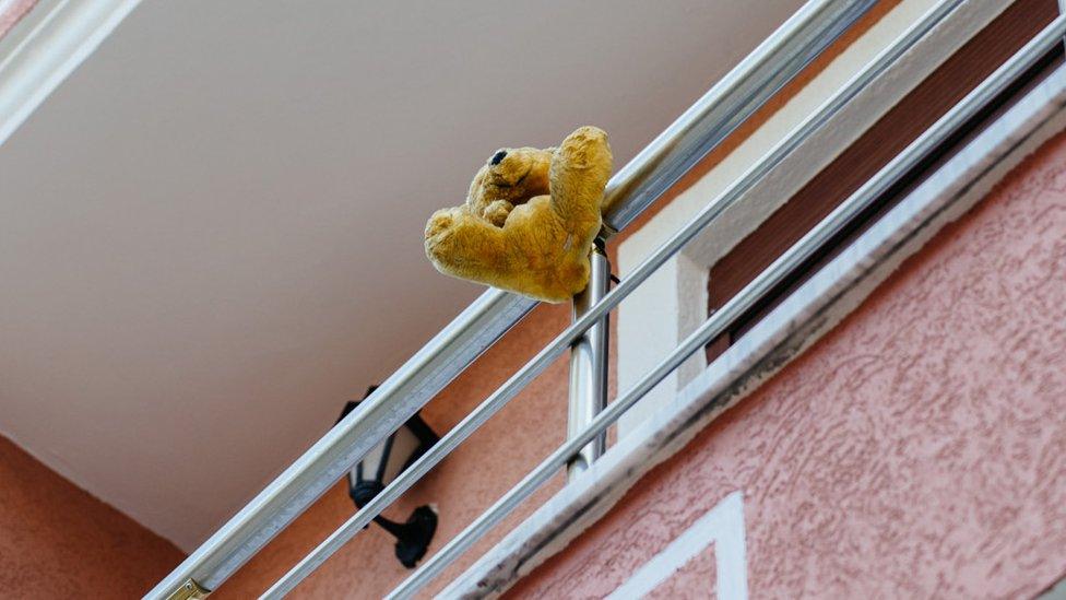 Cuddly toy in Albania.