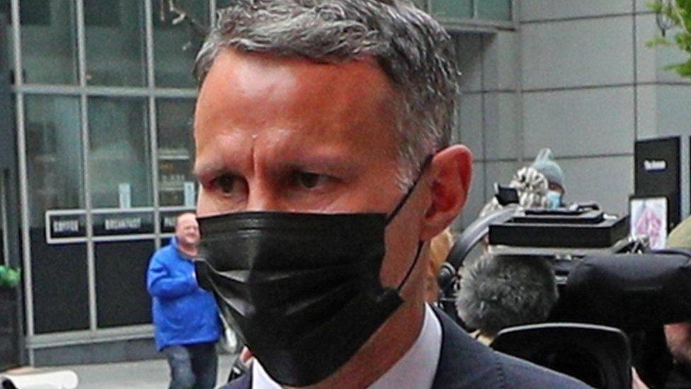 Ryan Giggs arrives at Manchester Magistrates' Court on Wednesday