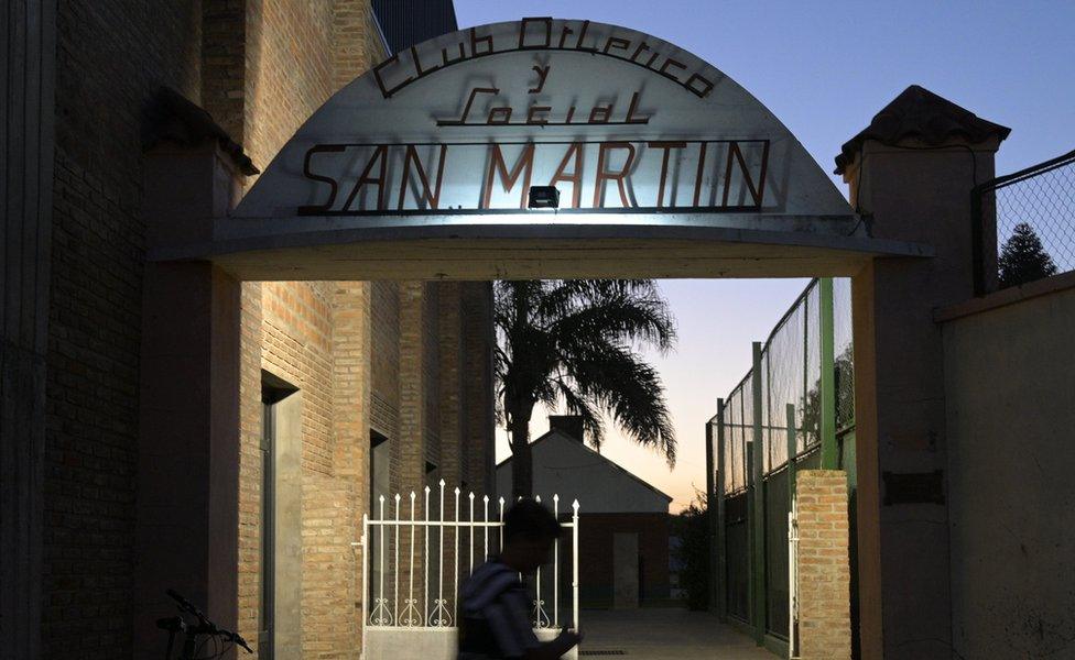 San Martin de Progreso club entrance