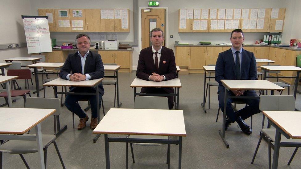 A class of their own - former classmates Mal O'Hara, Carl Whyte and John Finucane were each elected for different parties