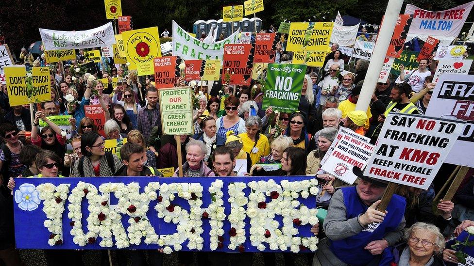 Anti-fracking protesters