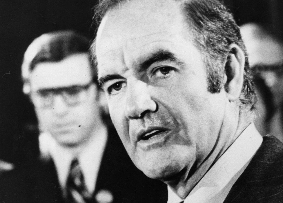 American Democratic politician and candidate for the 1972 presidential elections, Senator George McGovern.