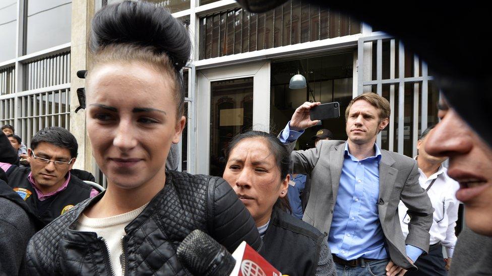 Michaella McCollum outside court