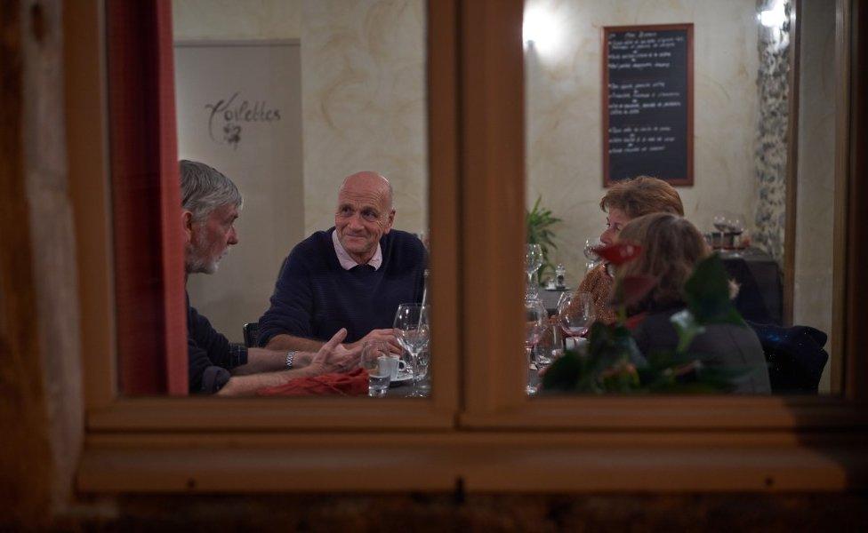 British customers at L'Odalisque restaurant