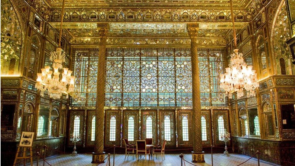 Interior of the Golestan Palace in Tehran