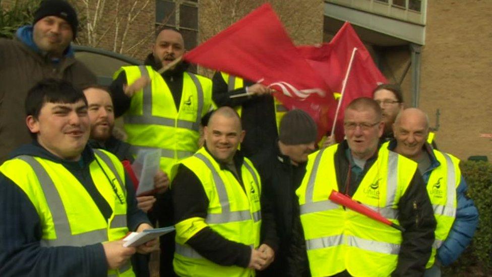 Hospital picket line