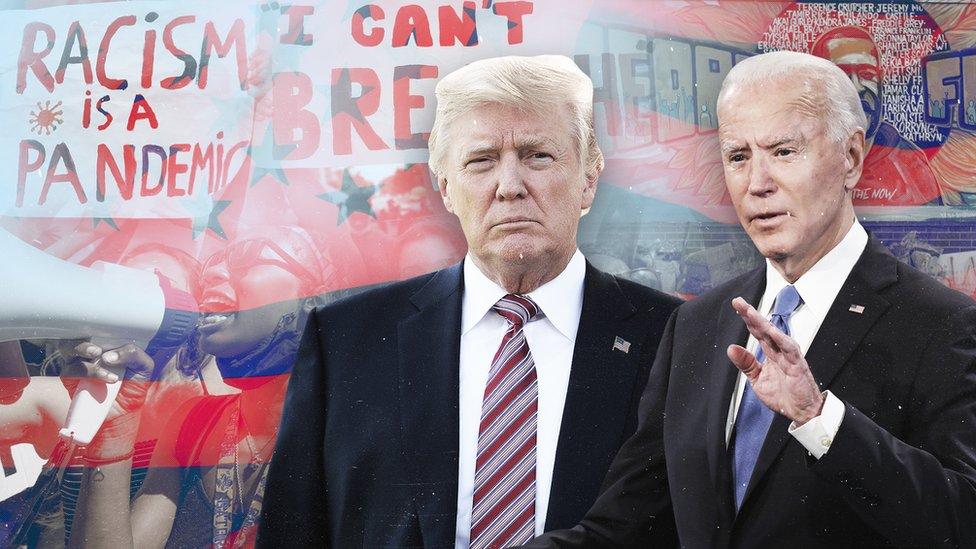 Black-Lives-Matter-Protest-signs-Donald-Trump-and-Joe-Biden.