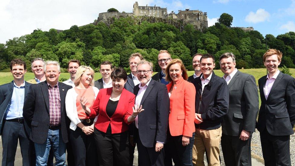 Ruth Davidson and her new MPs