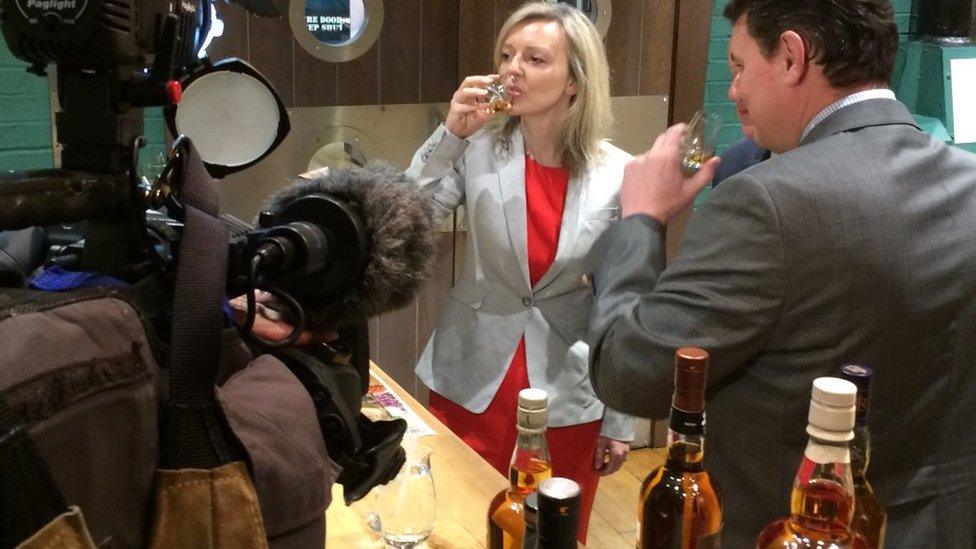 Westminster Environment Secretary Liz Truss at Glenkinchie Distillery