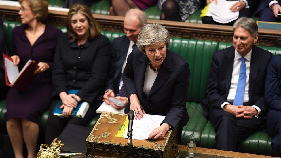 Theresa May in the House of Commons