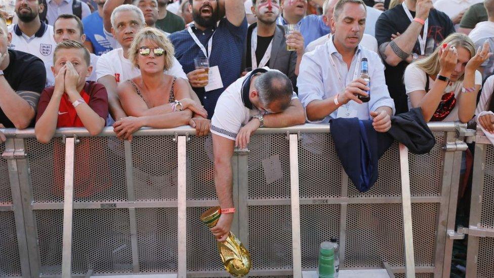 England fans in Hyde Park