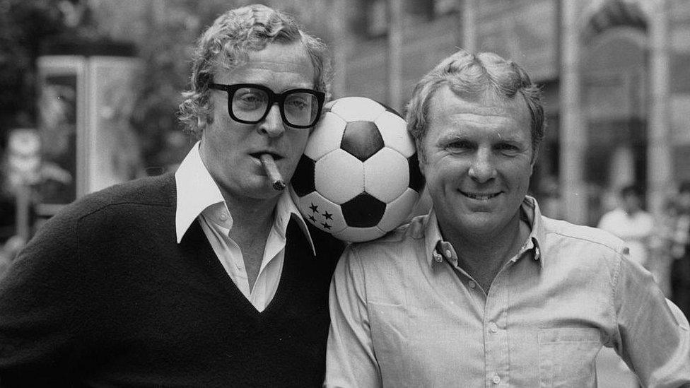 Michael Caine and Bobby Moore