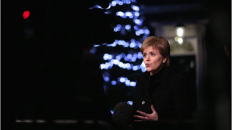 Nicola Sturgeon outside Downing Street