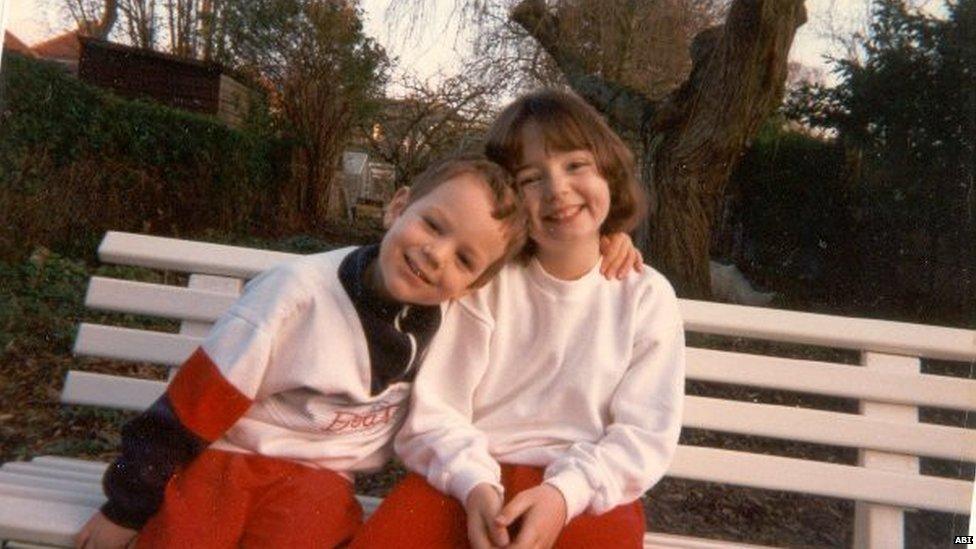 Abi and Patrick as children