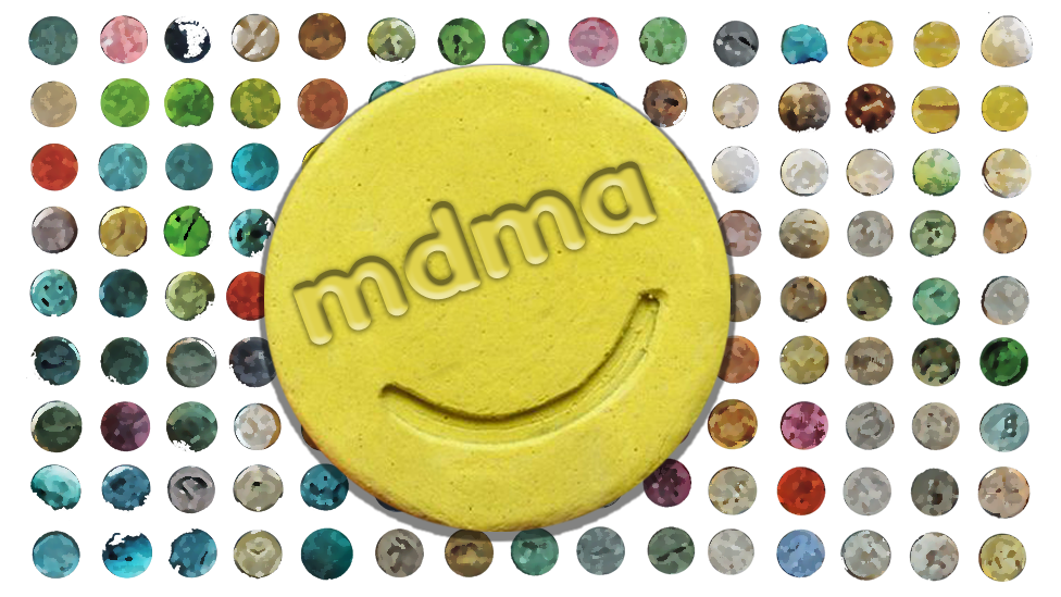 Graphic of MDMA pills