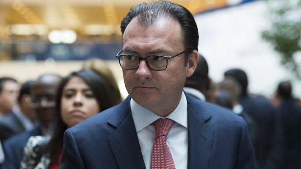 Luis Videgaray photographed during the IMF and World Bank Group 2016 Spring Meetings on April 16, 2016 in Washington.