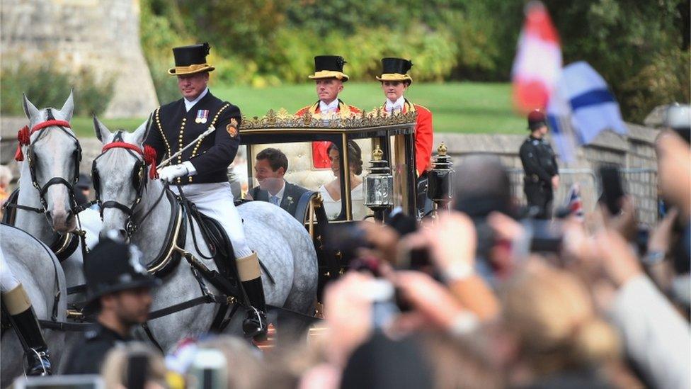 Crowds cheer on Princess Eugenie and Jack Brooksbank