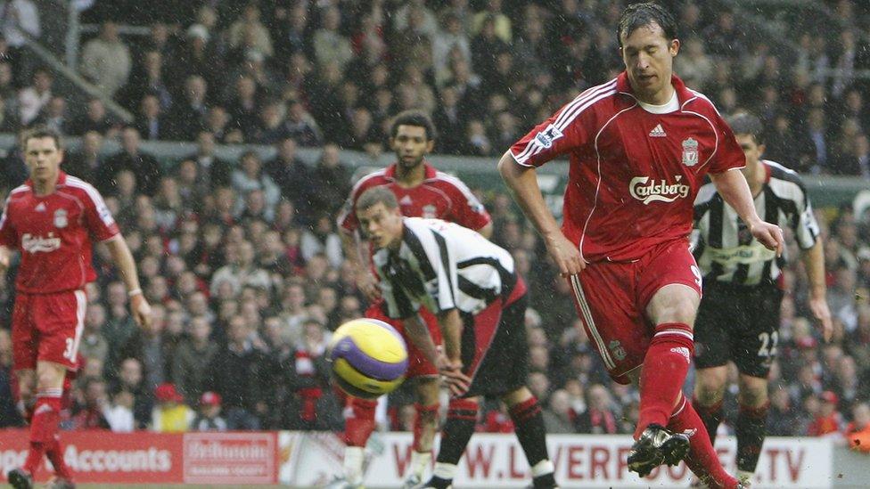 Robbie Fowler playing for Liverpool