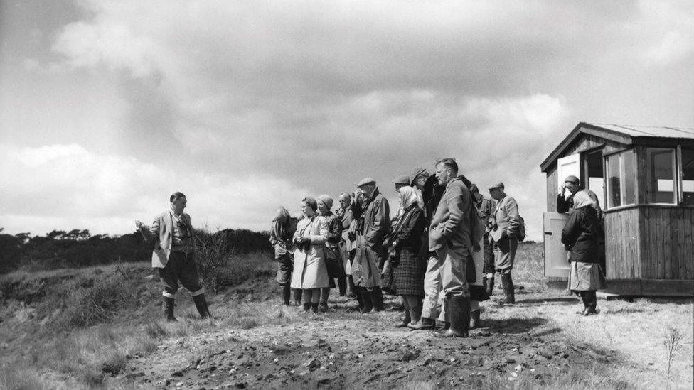 Guided walk at RSPB Minsmere in 1963