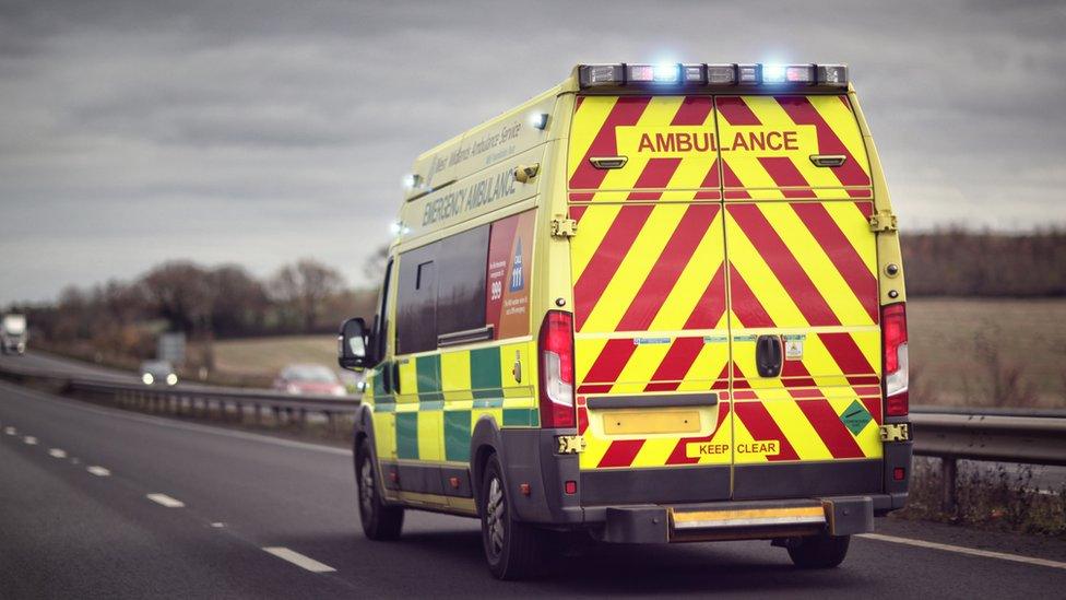 Ambulance on road