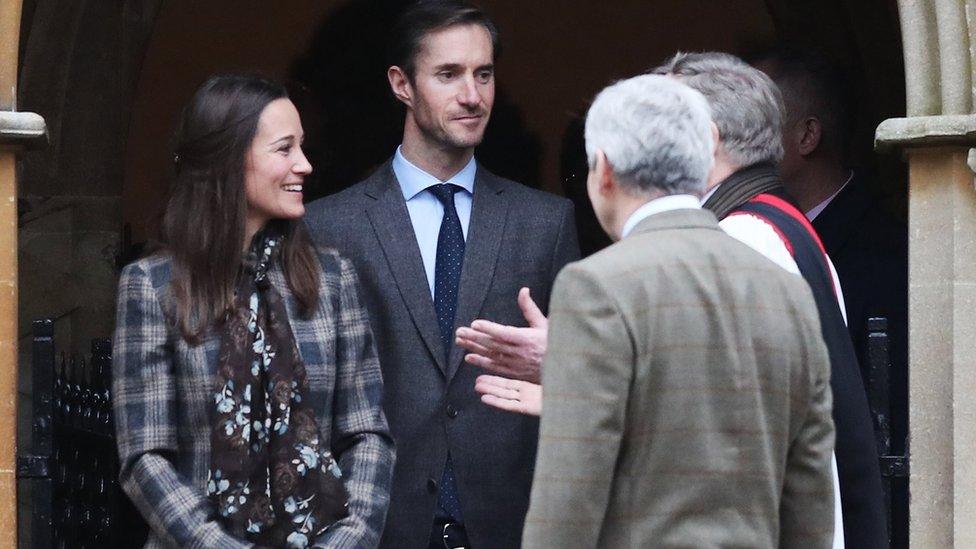 Pippa and James attended St Mark's on Christmas Day