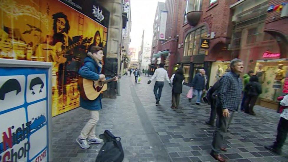 Mathew Street festival busker