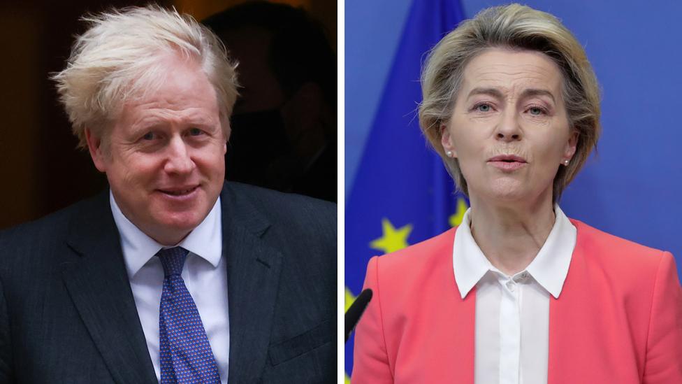 Boris Johnson, Ursula von der Leyen