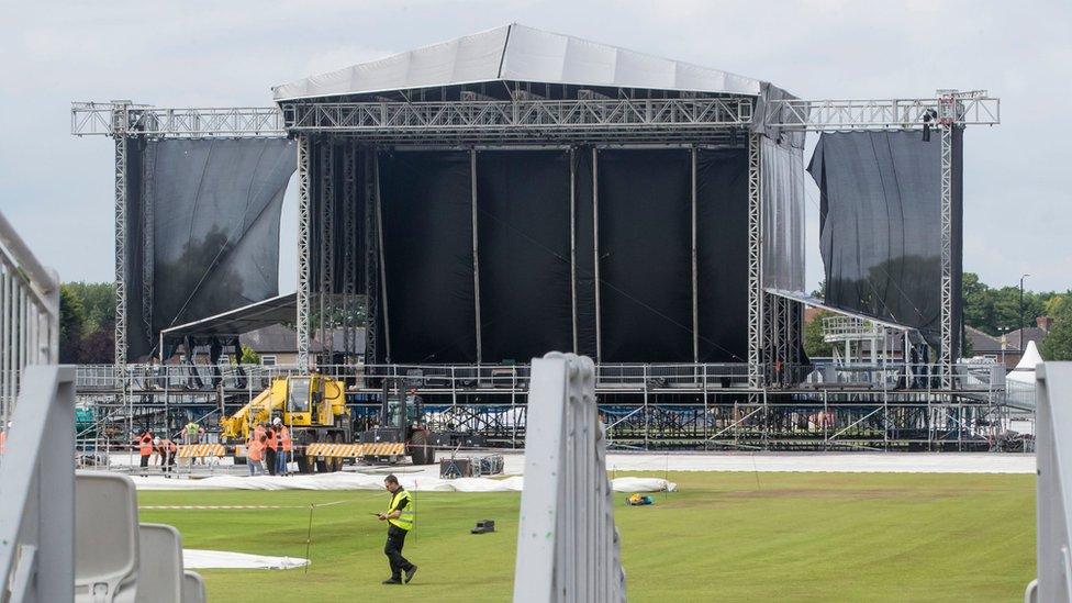 Preparations for One Love Manchester