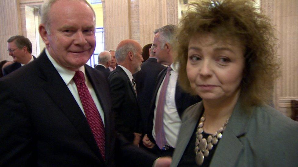 Sinn Féin's Martin McGuinness and Carál Ní Chuilín