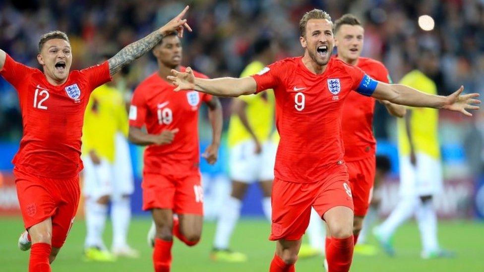 England's Kieran Trippier (left) and Harry Kane