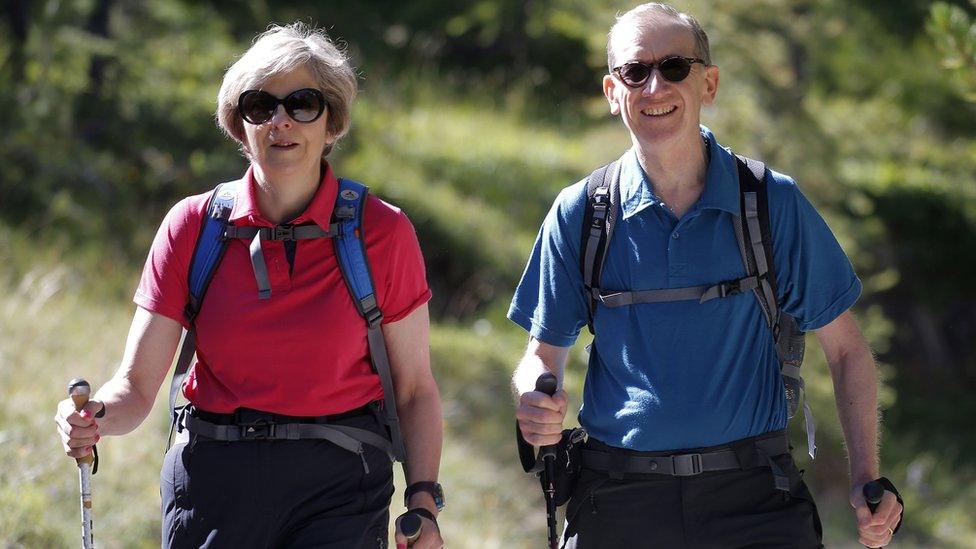 Theresa May and Philip May