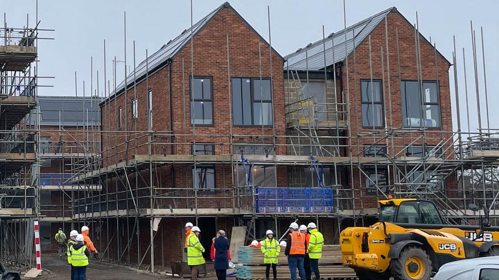 Jubilee Court in Great Yarmouth with scaffolding