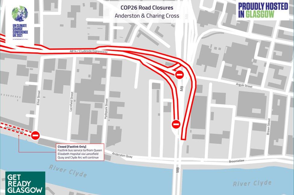 COP26 road closures