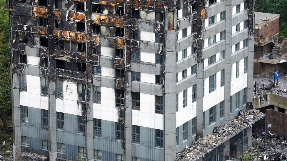 Grenfell Tower after blaze