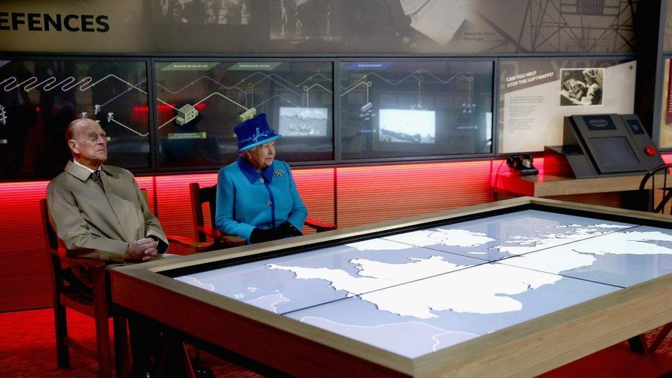 Queen and Prince Philip at the Battle of Britain memorial